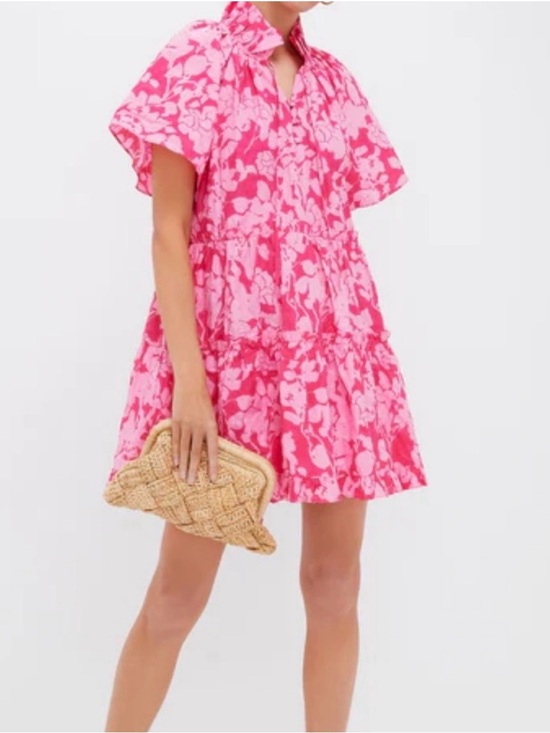 Hyacinth House Dresses & Skirts - Tuckernuck Hyacinth House Thea Dress Medium Pink Floral Mini Tiered Cottage
